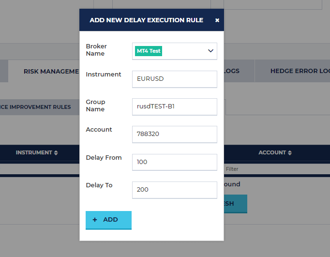 Random Delay option on Match-Trade Bridge