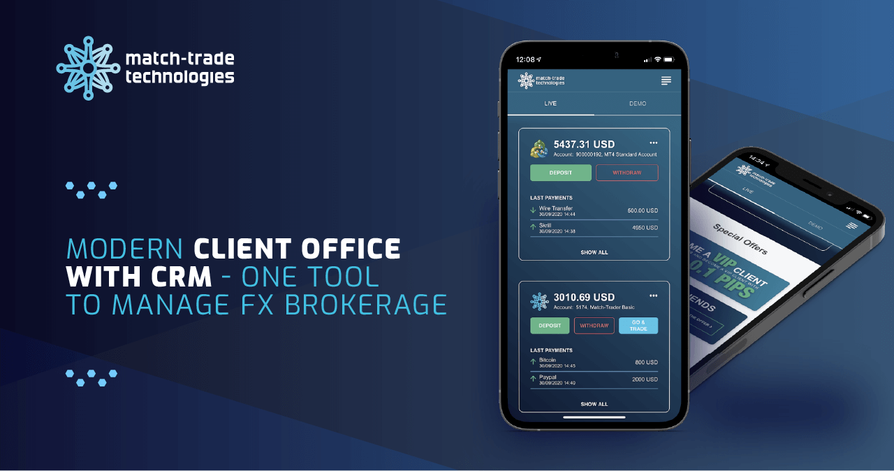 Modern Client Office with CRM from Match-Trade Technologies