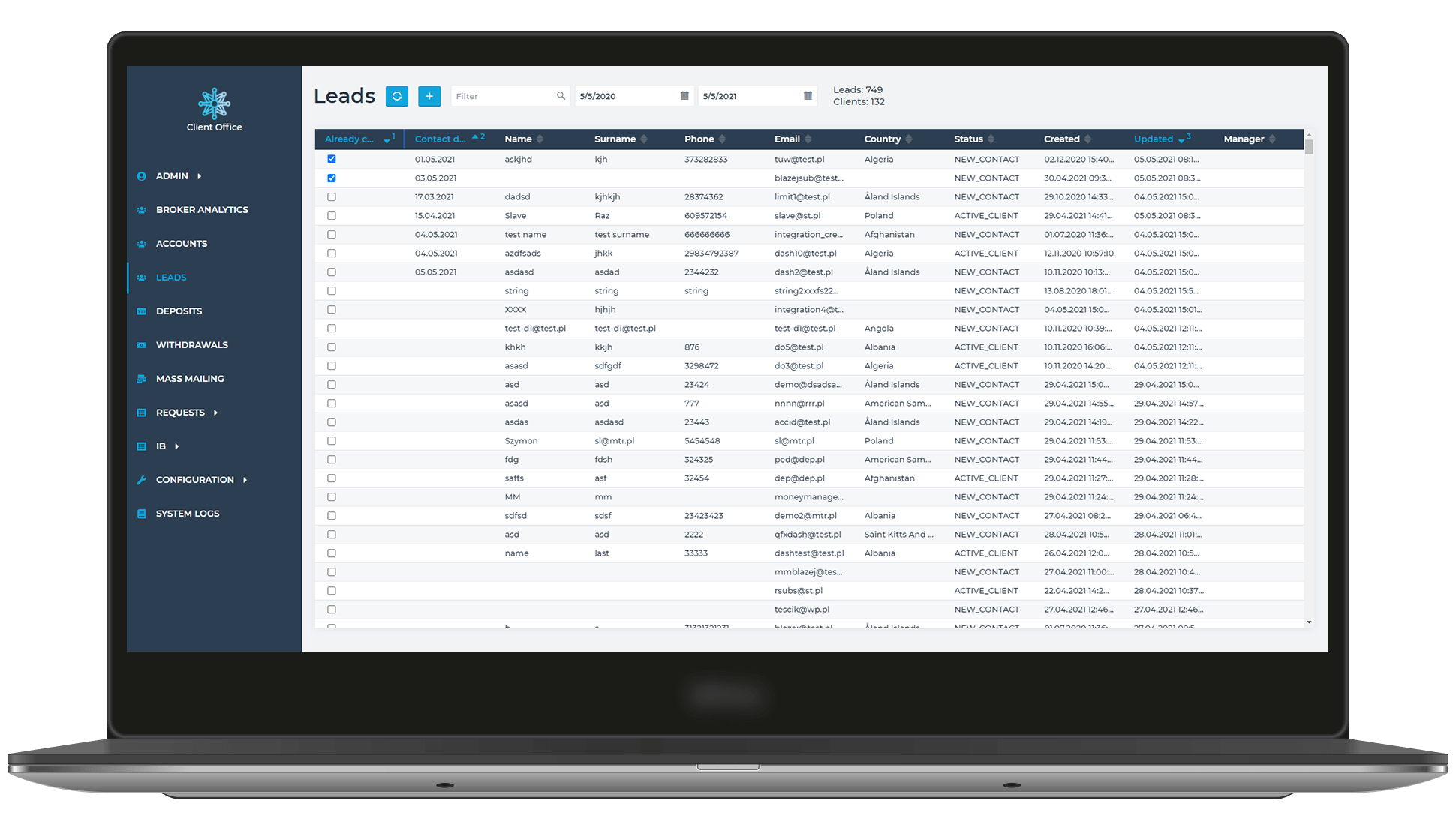 Match-Trader May Release platform view