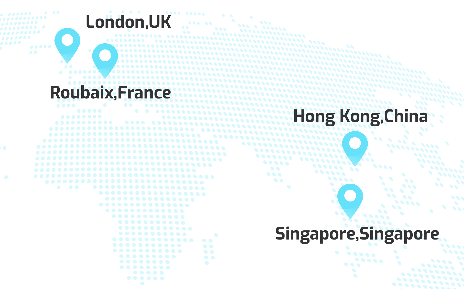 MT5 and MT4 servers in the UK, France, Hong Kong, and Singapore