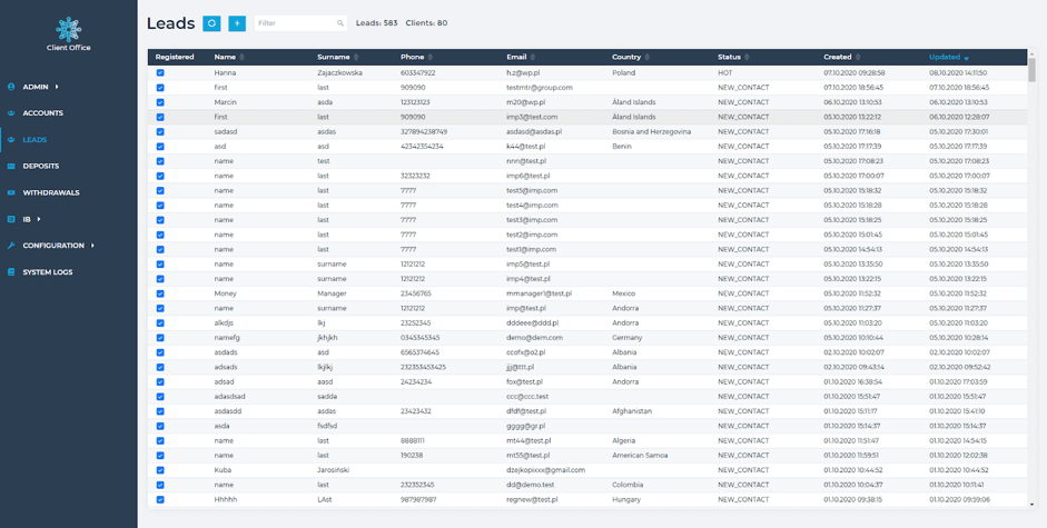 Leads view improvement