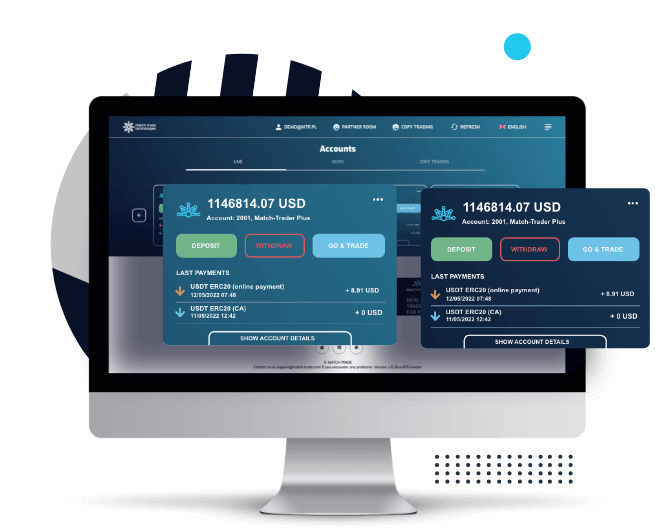 Automatically generated registration links for clients  on platform screen