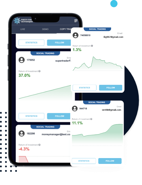 Bespoke Copy Trading app view