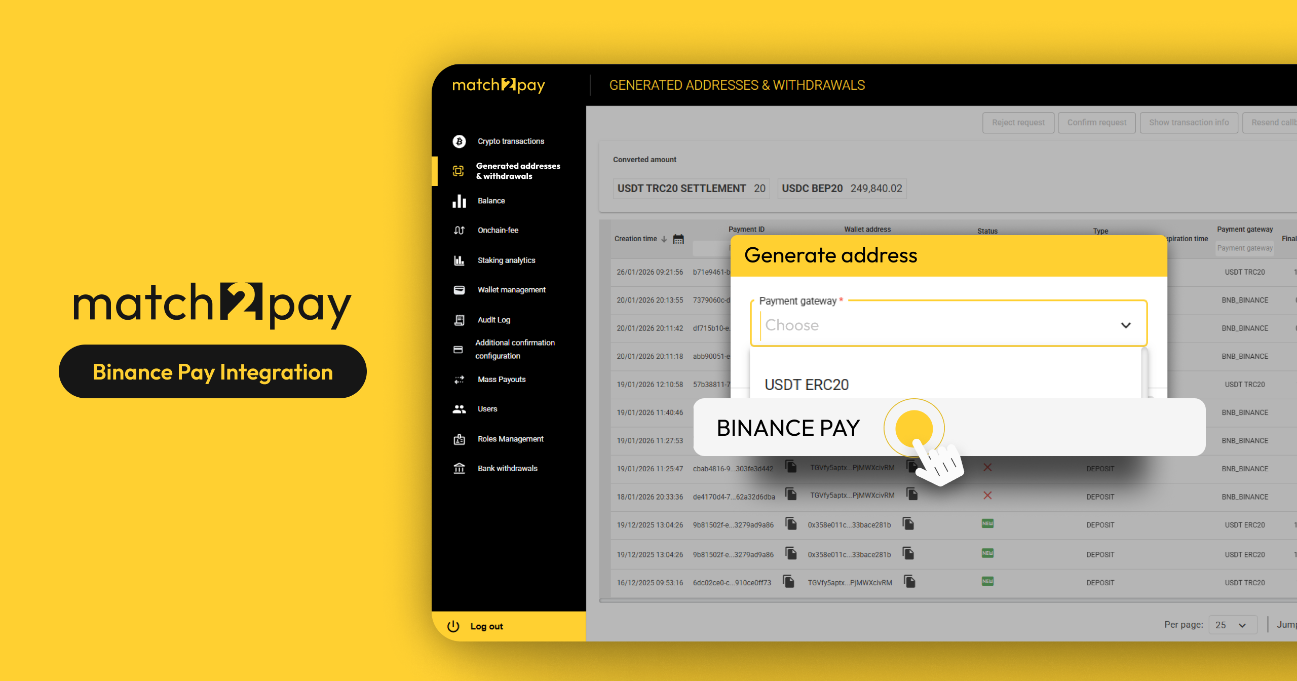 Match2Pay Introduces Upgrade for Instant Crypto Deposits and Live Updates